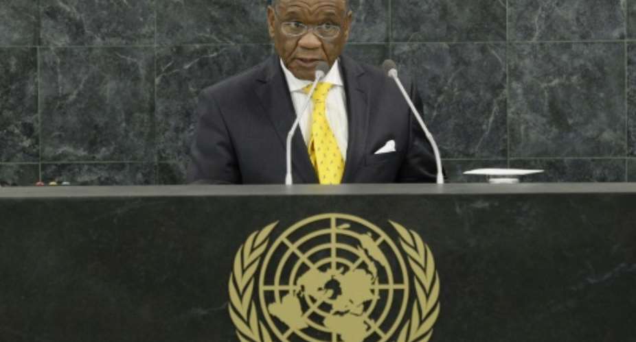 Former Lesotho Prime Minister Thomas Thabane's seen in 2013 All Basotho Convention ABC won 48 parliamentary seats and will form a coalition with three other parties to obtain the required 61-seat majority.  By POOL GettyAFPFile