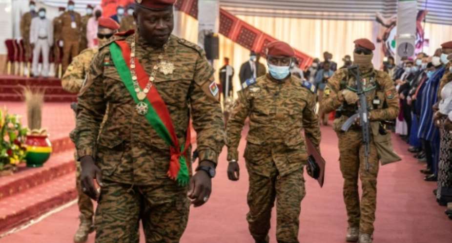 Former lieutenant-colonel Paul-Henri Sandaogo Damiba seized power in Burkina Faso in January 2022.  By OLYMPIA DE MAISMONT (AFP)