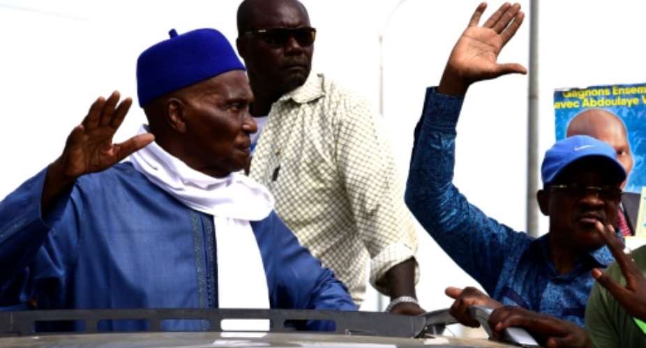 Former president Abdoulaye Wade recently returned to Senegal from France to campaign ahead of Sunday's legislative election.  By SEYLLOU AFPFile