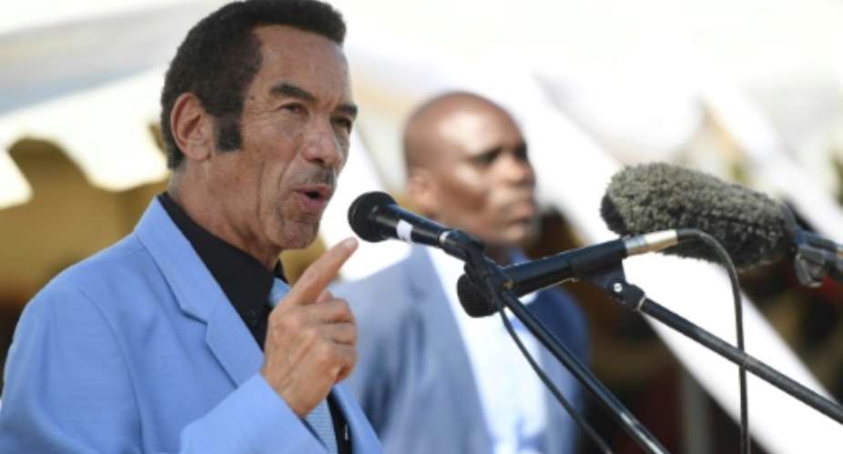 Former president Ian Khama, pictured in May 2019 when he quit the ruling Botswana Democratic Party founded by his father.  By Monirul BHUIYAN AFP