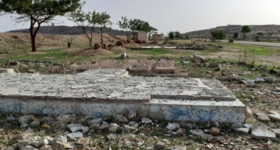 Former site of the United Nations€“African Union Mission in Darfur (UNAMID), vandalised and destroyed during a phased withdrawal from Sudans Darfur.  By Abdelmonim MADIBU (AFP)