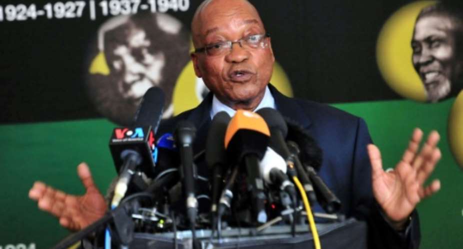 Former South African president Jacob Zuma was forced to resign by the ruling ANC party last year.  By STRINGER AFPFile