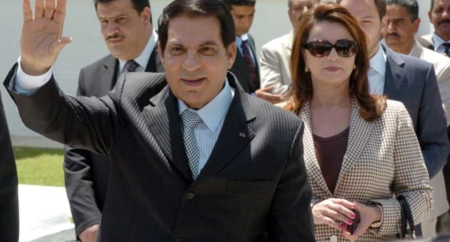 Former Tunisian president Zine El Abidine Ben Ali is survived by his wife Leila Trabelsi and six children.  By Fethi Belaid AFPFile
