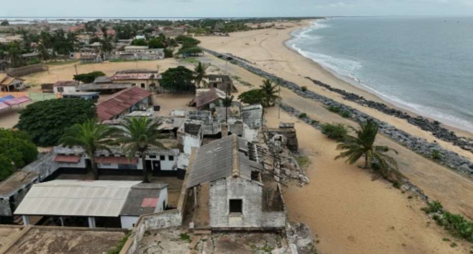 Fort Prinzenstein, once a slave fort, is among the most threatened sites from nature and neglect on Ghanas coast.  By Nipah Dennis (AFP)