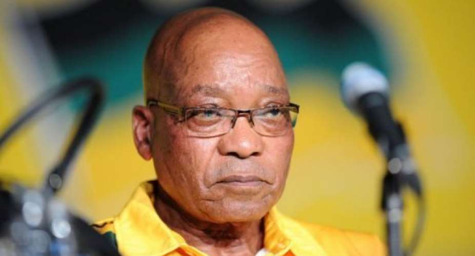 South African President Jacob Zuma, pictured at the ANC national conference in Bloemfontein on December 16, 2012.  By Stephane de Sakutin (AFP)