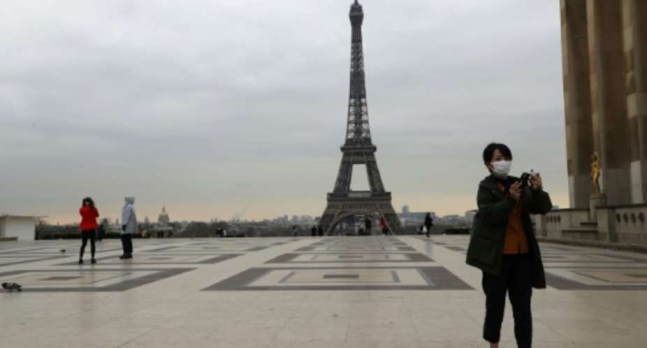 France has ordered most people to stay home from midday Tuesday.  By Ludovic Marin AFP