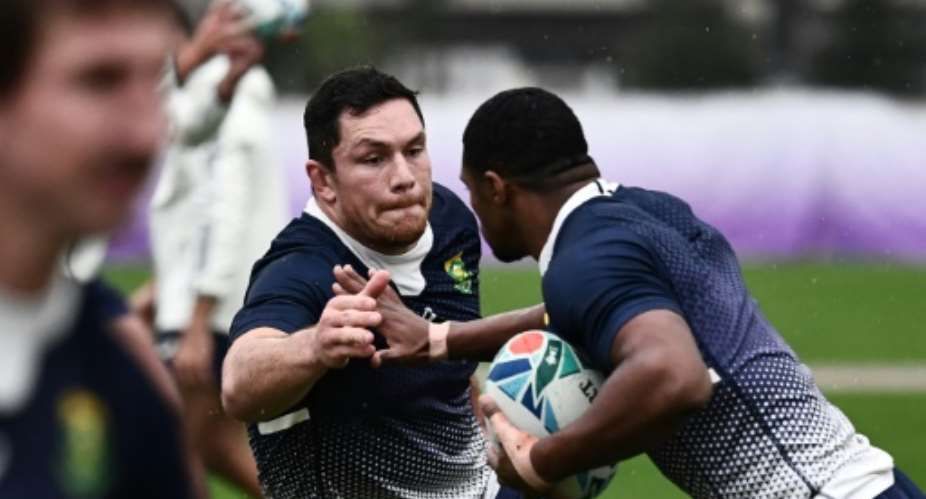 Francois Louw L is one of the Springboks players who are based in England.  By Anne-Christine POUJOULAT AFP