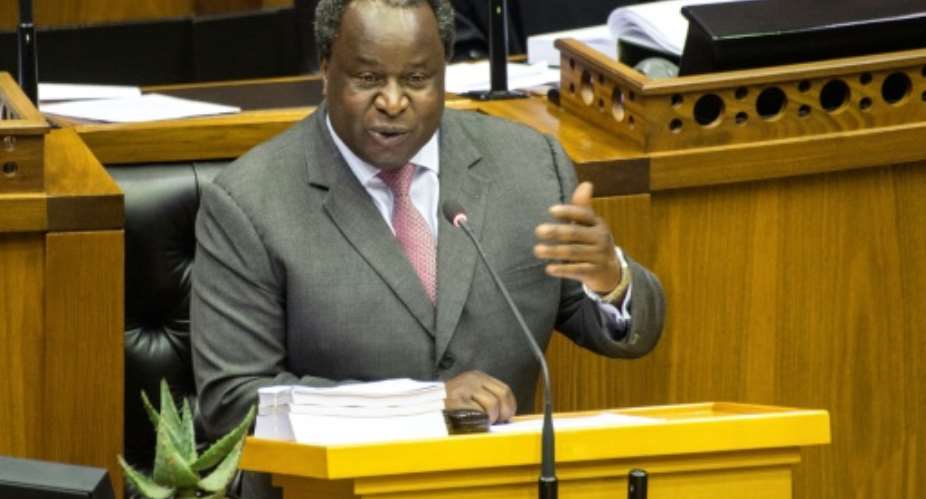 Frank talk: South African Finance Minister Tito Mboweni.  By RODGER BOSCH AFP