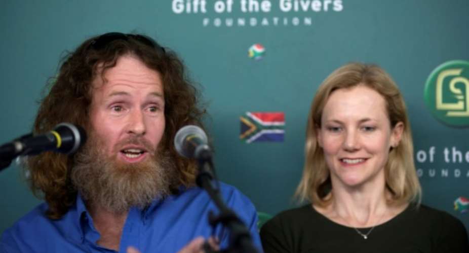Freed South African Hostage Stephen McGown L, who was held hostage by Al-Qaeda in Mali for nearly six years, alongside his wife Catherine R tells the medis he was well treated.  By GULSHAN KHAN AFP