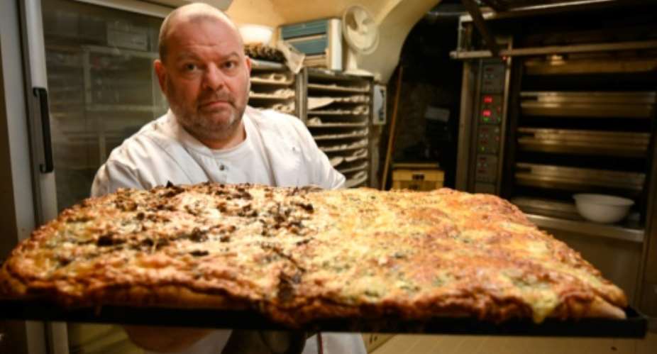 French baker Stephane Ravacley says he hasn't eaten since Sunday..  By SEBASTIEN BOZON AFP