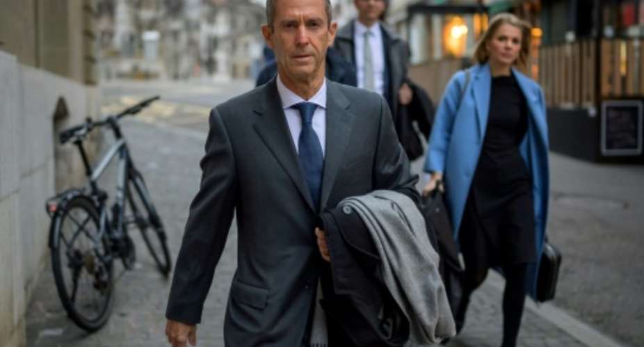 French-Israeli diamond magnate Beny Steinmetz walked to court for his corruption trial.  By Fabrice COFFRINI AFP