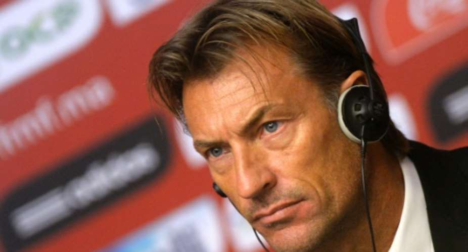 Herve Renard attends a press conference in Rabat after his appointment as the new coach of Morocco on February 16, 2016.  By Fadel Senna AFP