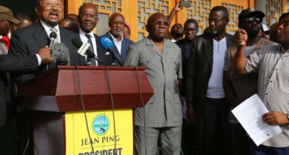 Gabonese opposition leader Jean Ping L filed a legal challenge after Bongo was declared the winner by a mere 6,000 votes in the August 27 election.  By Samir Tounsi AFPFile