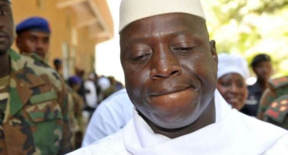 Gambia's President Yahya Jammeh.  By Seyllou AFPFile