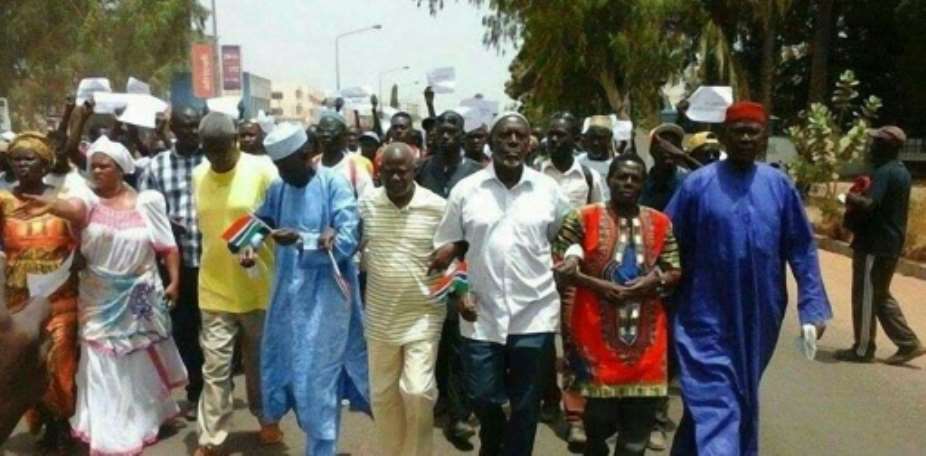 Gambian opposition leader Ousaniou Darboe and 19 other activists facing new charges are among 38 people arrested over demonstrations on April 14 and 16.  By  AFPFile