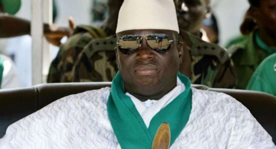 Yahya Jammeh, pictured in 2006.  By Seyllou Diallo AFPFile