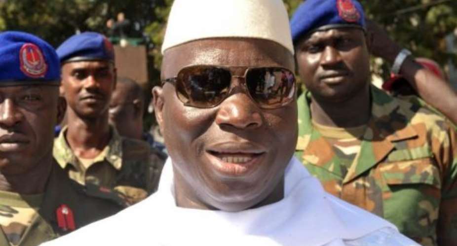 Yahya Jammeh.  By Seyllou AFP