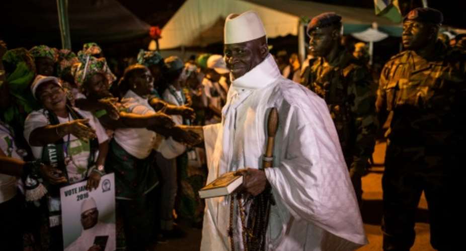 Gambia's President Yahya Jammeh refuses to step down despite losing the December 1 presidential election to rival Adama Barrow.  By Marco LONGARI AFPFile