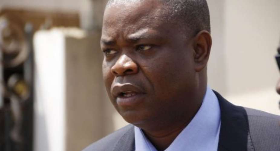 Former Ivory Coast Budget Minister Justin Kone Katinan leaves court on June 11, 2013 in Accra.  By Chris Stein (AFP/File)