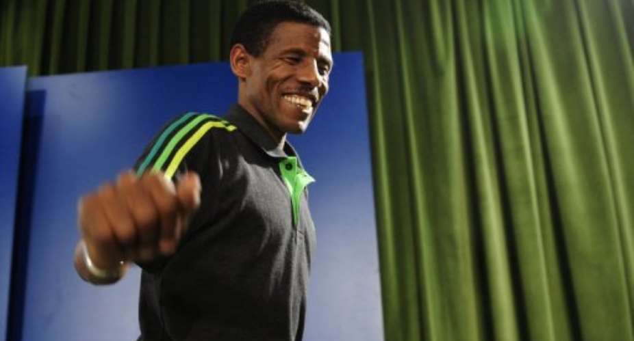 Ethiopian running star Haile Gebrselassie won the Great Manchester Run.  By Javier Soriano (AFP/File)