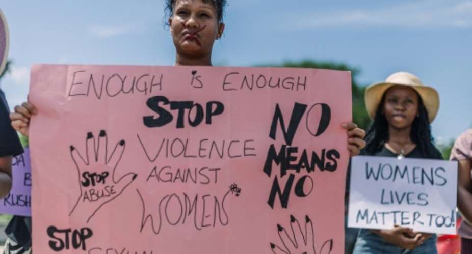 Gender-based violence is endemic in South Africa.  By RAJESH JANTILAL (AFP/File)