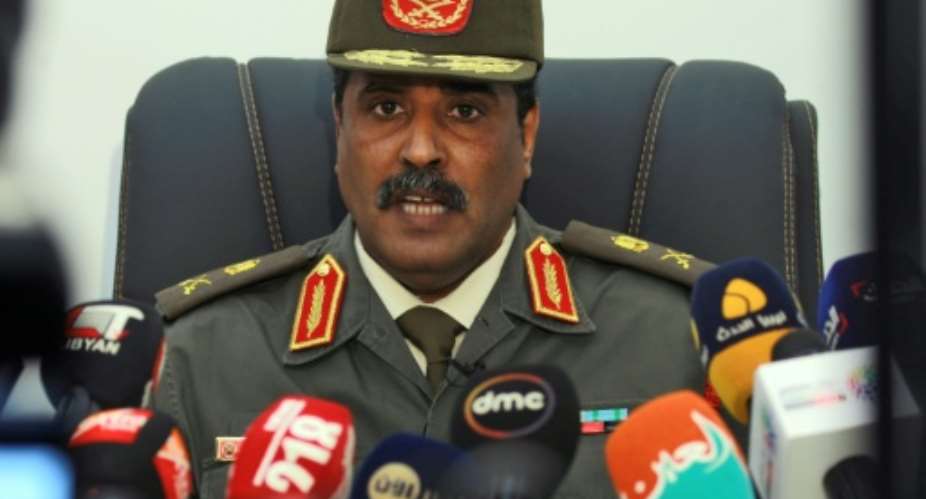 General Ahmed al-Mesmari, spokesman of the self-proclaimed Libyan National Army LNA loyal to strongman Khalifa Haftar, rules out dialogue to end battle for Tripoli.  By Abdullah DOMA AFP