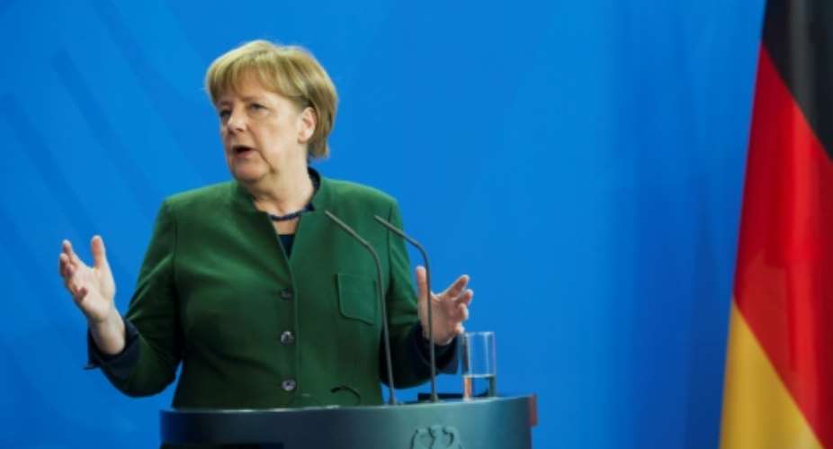 German Chancellor Angela Merkel, who faces elections in September, has been under intense pressure to reduce the number of asylum seekers coming to Germany.  By STEFFI LOOS AFPFile
