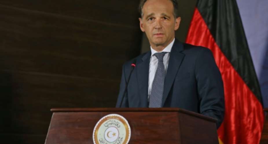 German Foreign Minister Heiko Maas in Tripoli warned of a 'deceptive calm' in Libya.  By Mahmud TURKIA AFP