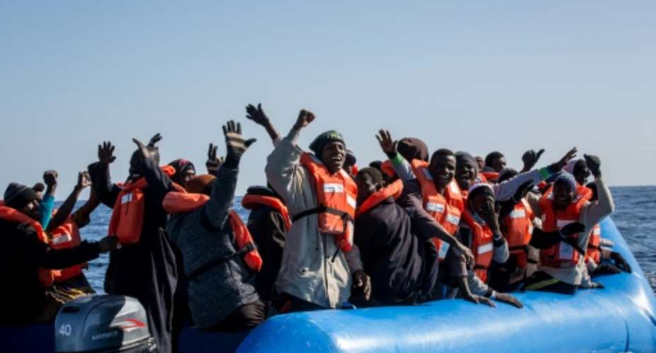 German NGO Sea-Watch wants to bring migrants stuck at sea to safety.  By FEDERICO SCOPPA AFP