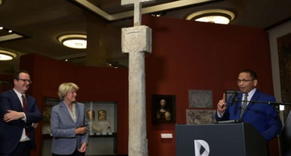 Germany is handing over a 15th century navigation cross to Namibia, part of efforts to return colonial heritage.  By Tobias SCHWARZ AFP