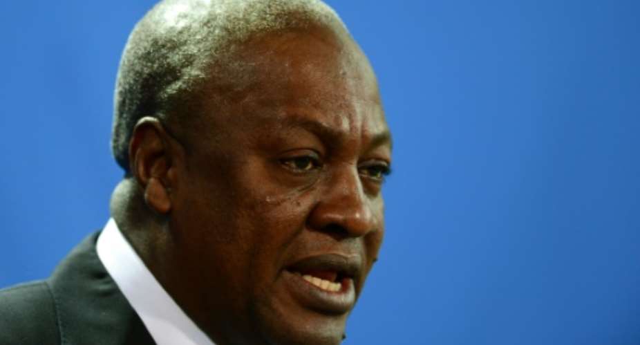 Ghana's President John Dramani Mahama took office in July 2012 and was previously vice president.  By John Macdougall AFPFile
