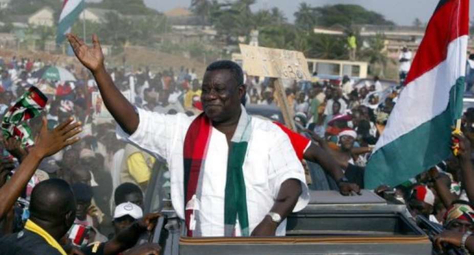 Ghana will hold a state funeral service and burial for late president John Atta Mills on August 10.  By Issouf Sanogo (AFP/File)