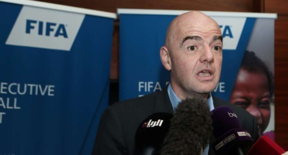 Gianni Infantino will be in South Africa and Zimbabwe this week to meet African football bosses.  By KARIM JAAFAR AFPFile