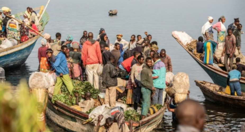 Goma and Bukavu, present a daily ballet of large motorised canoes crammed with people and goods, often in defiance of the safety rules known to all shipowners.  By MOSES SAWASAWA AFP