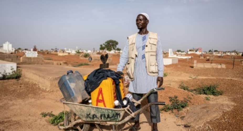 Grave concern: Boukary Pagmokgda, the mayor of the cemeteries.  By OLYMPIA DE MAISMONT (AFP)