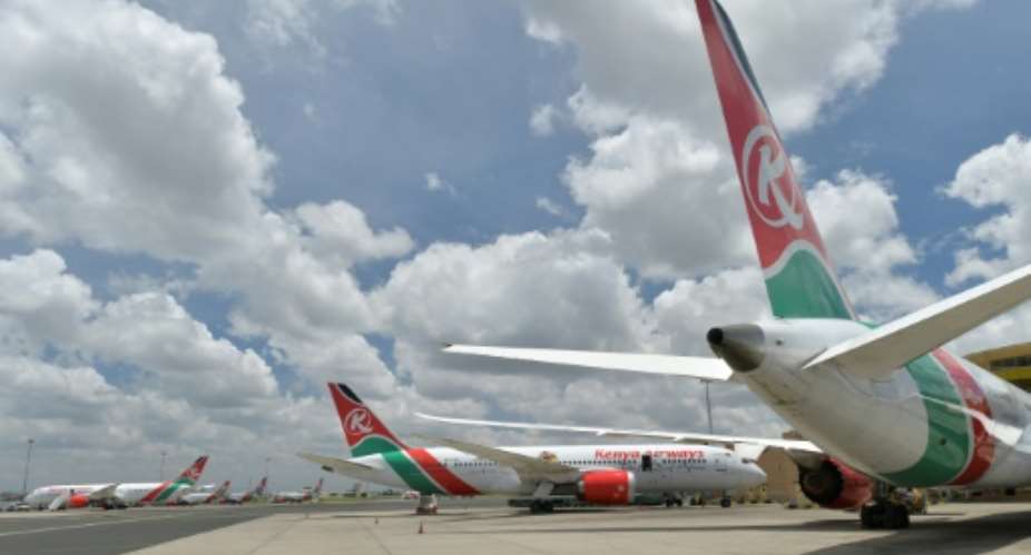 Grounded: Kenya has banned international flights since March 25.  By TONY KARUMBA AFP
