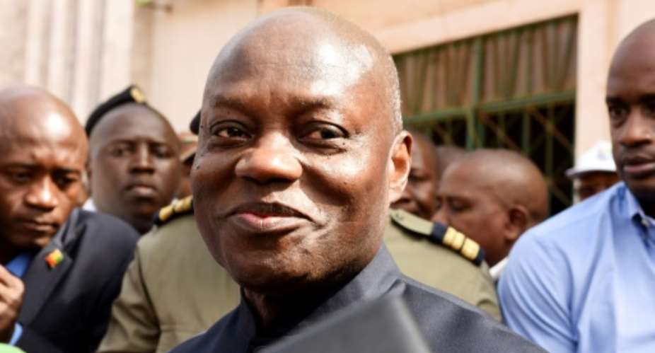 Guinea Bissau's president Jose Mario Vaz, seen during the March legislative elections campaign, was accused of sowing total disorder by sacked premier Aristide Gomes, who refused to step down as a political crisis deepened.  By SEYLLOU AFPFile