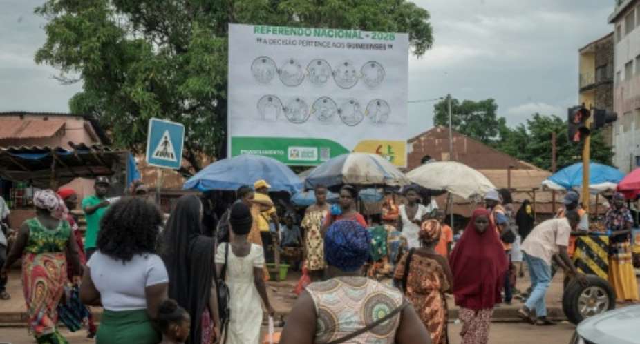 Guinea-Bissau holds a referendum on Sunday on changing the constitution to give the president more powers.  By Samba BALDE (AFP)