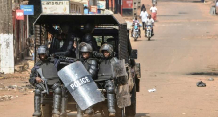 Guinean police have been clashing with anti-government protesters.  By CELLOU BINANI AFP