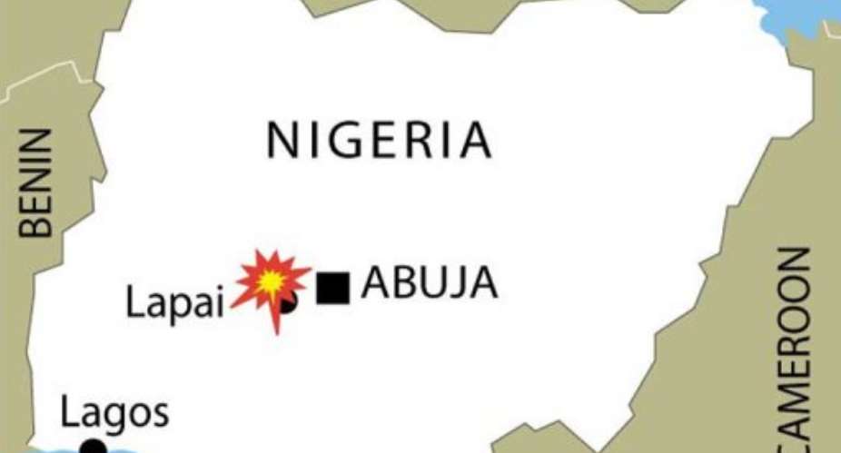The attack occured on Wednesday in Niger states town of Lapai, west of the federal capital Abuja.  By AFP Graphic ()