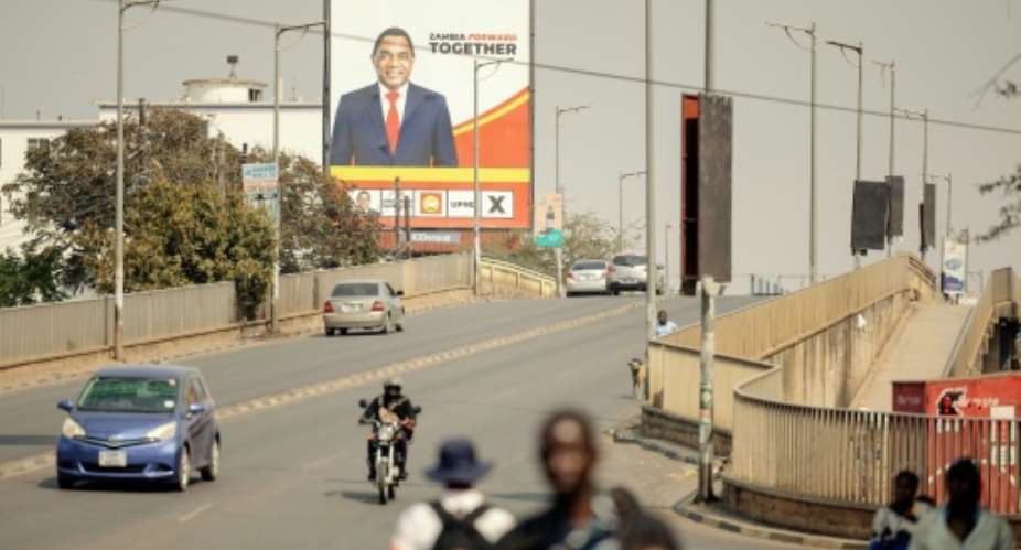 Hakainde Hichilema won the Zambian presidency in 2021 on his sixth attempt.  By GIANLUIGI GUERCIA (AFP)