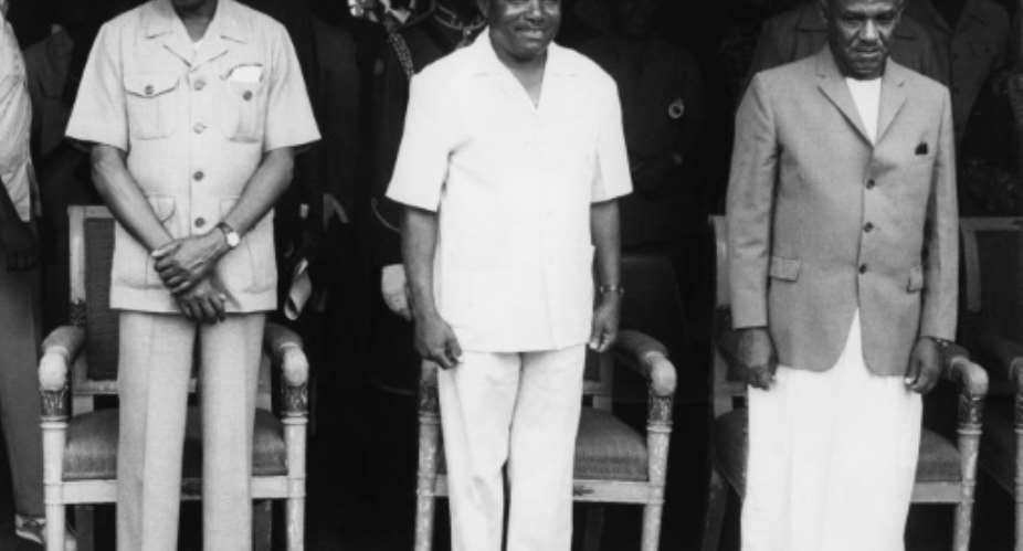 Hand-picked by independence hero Julius Nyerere L to succeed him, Mwinyi C inherited a country in the grip of an economic crisis.  By - AFPFile