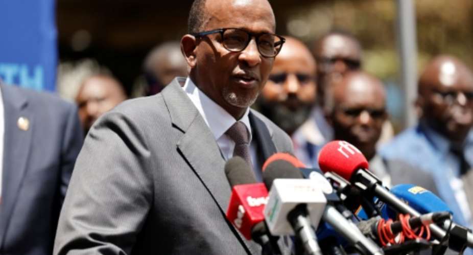 Health Minister Aden Duale confirmed Kenyas first death from Ebola.  By SIMON MAINA (AFP)