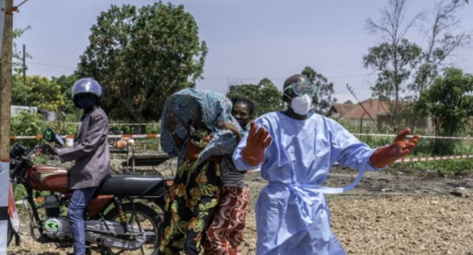 Health workers battle with few resources to treat patients in Ebola-hit eastern DR Congo.  By Glody MURHABAZI (AFP)