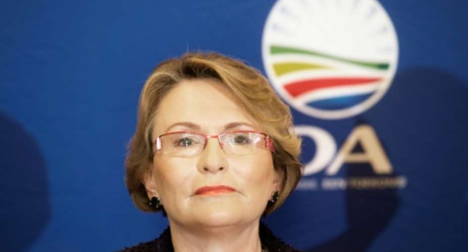 Helen Zille, former leader of South Africa's opposition Democratic Alliance political party, triggered a controversy in a March tweet praising aspects of colonialism..  By MARCO LONGARI AFPFile