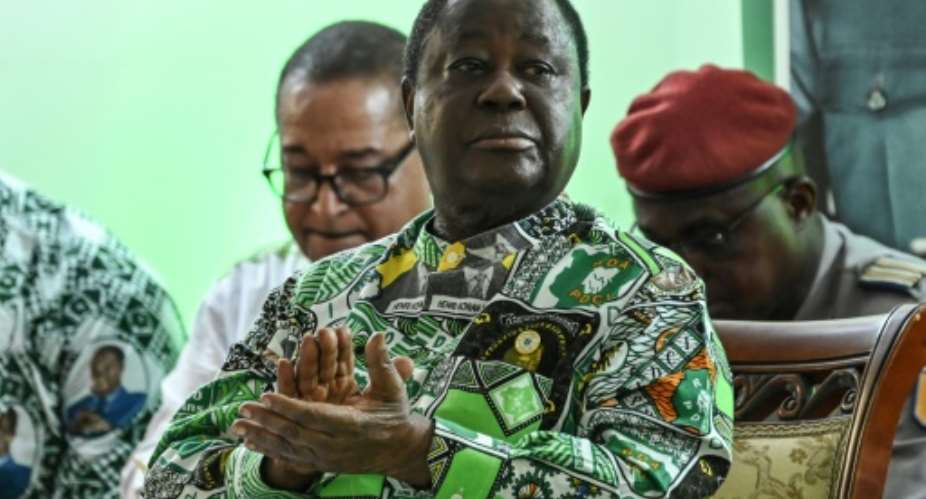 Henri Konan Bedie served as president from 1993 until 1999.  By Sia KAMBOU (AFP)