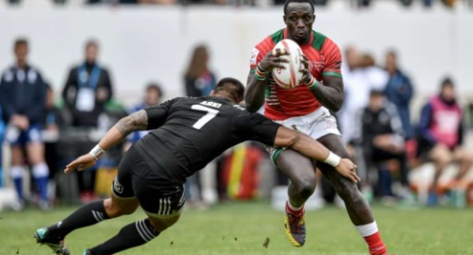 Humprey Kayange captained  Kenya's sevens team against the toughest opposition.  By PHILIPPE LOPEZ AFPFile