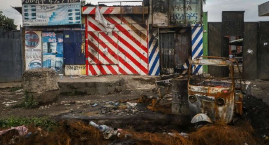 Hundreds of homes, schools, hotels and other businesses owned by non-Oromos were targeted for destruction by mobs.  By - AFP