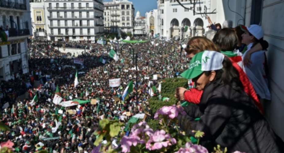 Hundreds of thousands of Algerians had taken to the streets in recent weeks demanding longtime leader Abdelaziz Bouteflika resign.  By RYAD KRAMDI AFPFile