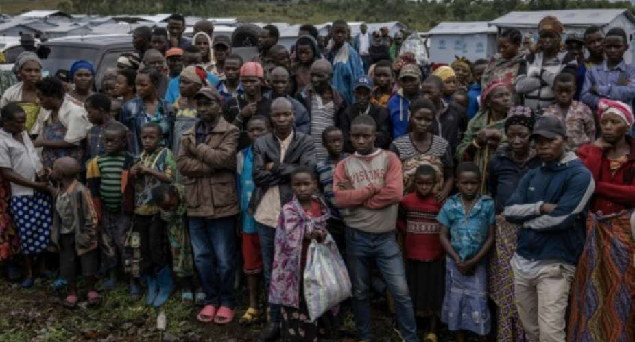 Hundreds of thousands of people in North Kivu province have been displaced by the fighting.  By Guerchom Ndebo AFP